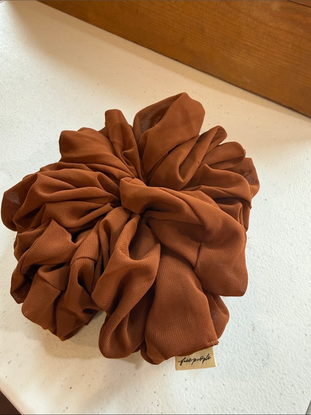 Free People Large Rust Brown Statement Scrunchie